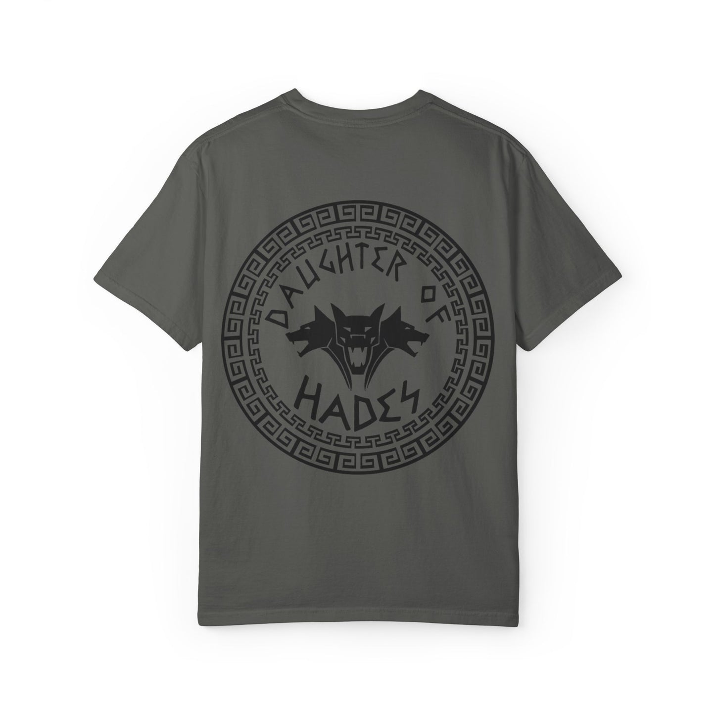 Daughter of Hades T-Shirt — Greek Mythology Cerberus Back Graphic