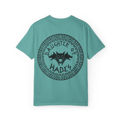 Daughter of Hades T-Shirt — Greek Mythology Cerberus Back Graphic